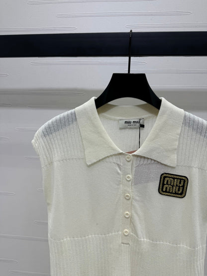 MIU 25S SWEATER VEST 264086