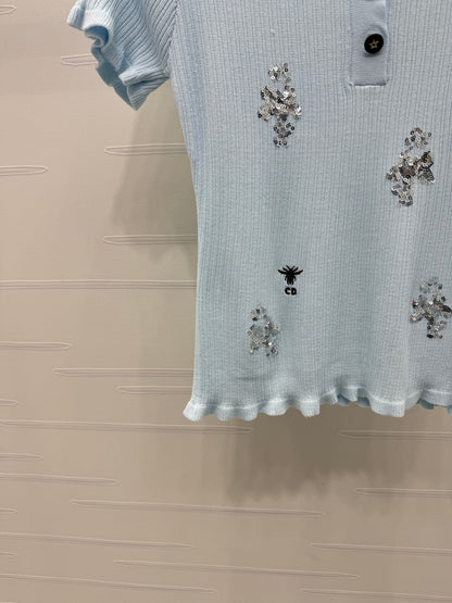 DIOR 25S RHINESTONE SWEATER 264084