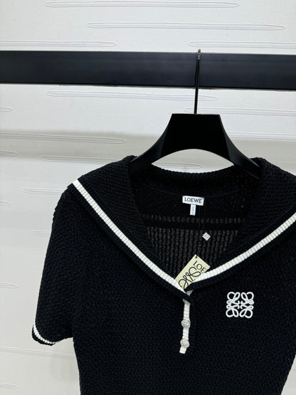 LOEWE 25S SHORT SLEEVE KNITTED CAPE 264036