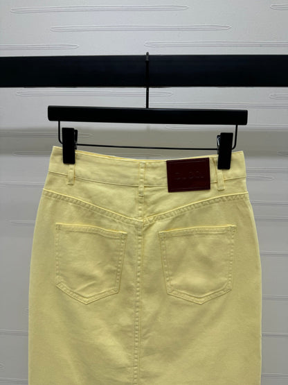 GUCCI SLIT DENIM SKIRT 269444