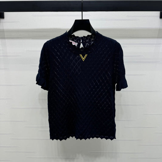 VALENTINO SHORT SLEEVE T-SHIRT NAVY BLUE 274908