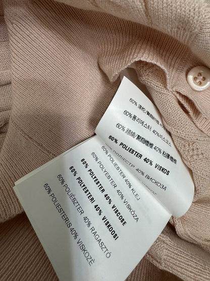 MIUMIU U-NECK KNITTED SHORT-SLEEVE TOP PINK 274947