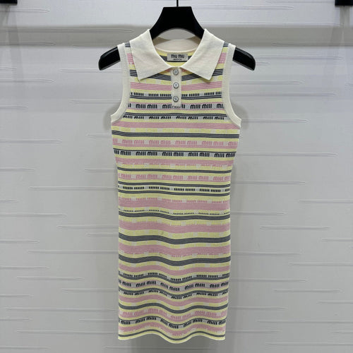 MIUMIU SLEEVELESS DRESS WITH COLLAR 274940
