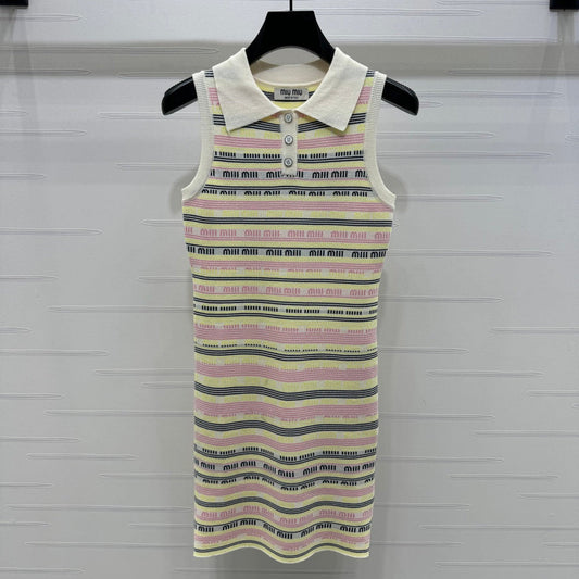 MIUMIU SLEEVELESS DRESS WITH COLLAR 274940