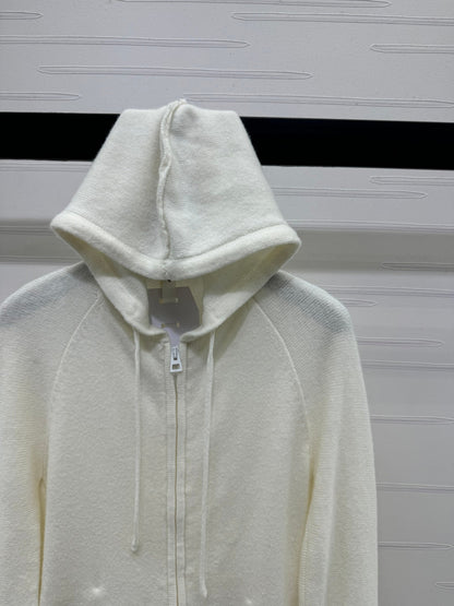 DIOR HOODED LONG-SLEEVE CARDIGAN 274929