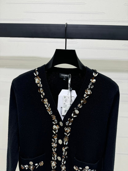CHANEL KNIT CARDIGAN BLACK 274916