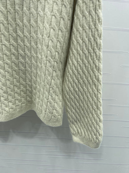 MIUMIU HALF-ZIP KNITTED PULLOVER WITH COLLAR STYLE 485