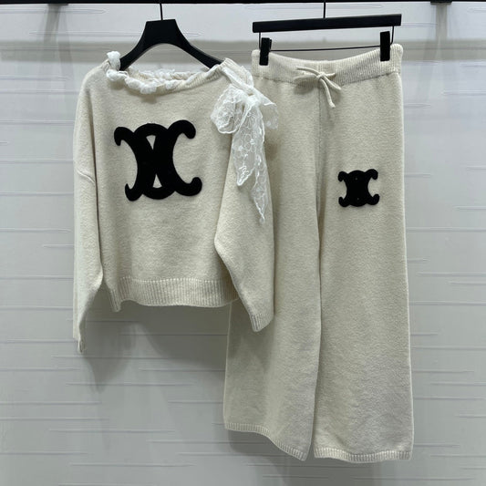 CELINE 25S KNIT PULLOVER AND PANTS SET 0087