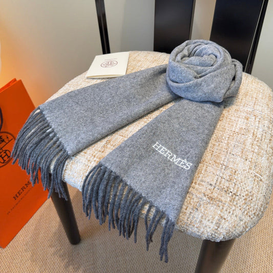 HERMES 25S SCARF 190 IN CASHMERE 987691
