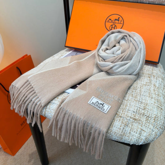 HERMES 25S SCARF 190 IN CASHMERE 987694