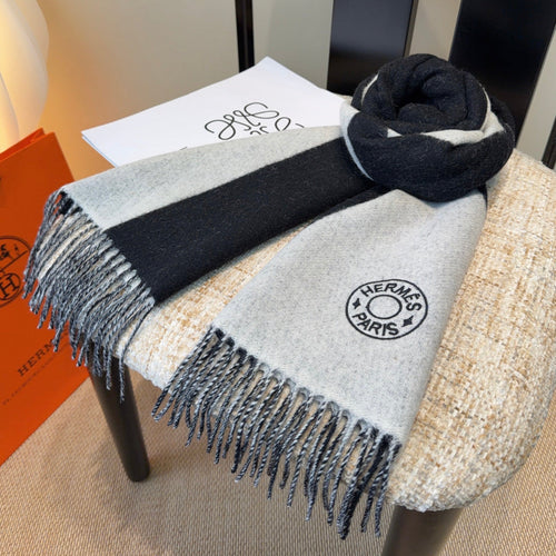 HERMES 25S SCARF 190 IN CASHMERE 989786