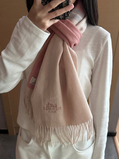 HERMES 25S SCARF 190 IN CASHMERE 991973