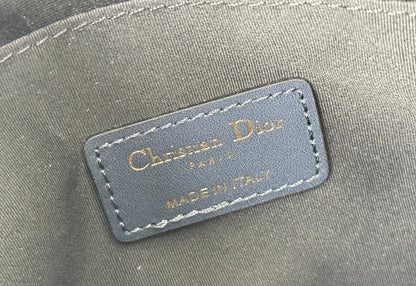 DIOR 25S 30 MONTAIGNE CLUTCH BAG 24 IN BLUE DIOR OBLIQUE JACQUARD