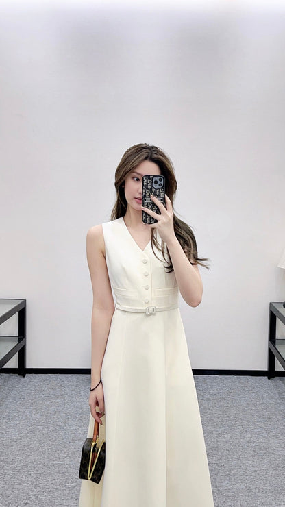 DIOR 25S SLEEVELESS DRESS WITH BELT STYLE 305