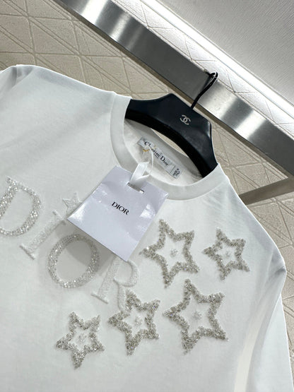 DIOR 25S ROUND-NECK SEQUIN T-SHIRT 731