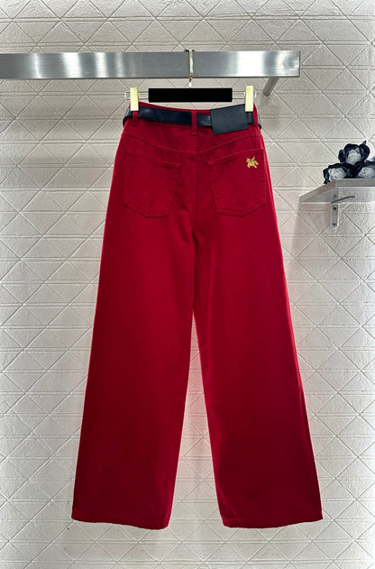 HERMES 25S HIGH-WAIST STRAIGHT JEANS 352