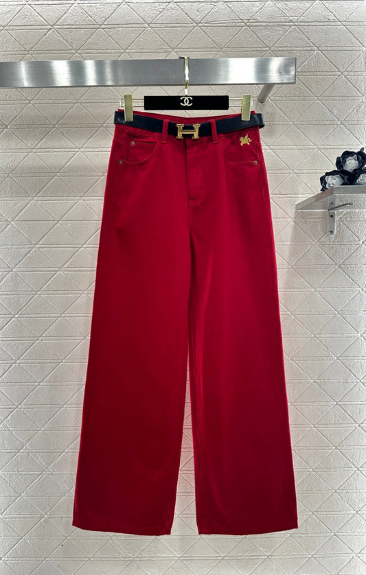 HERMES 25S HIGH-WAIST STRAIGHT JEANS 352
