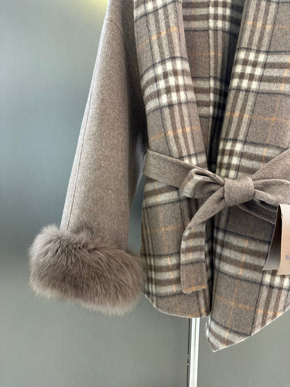 BURBERRY 25S PLAID WOOL COAT 133