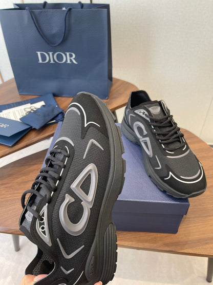DIOR 26S B30 COUNTDOWN TECH SNEAKER IN BLACK TECHNICAL FABRIC AND SUEDE