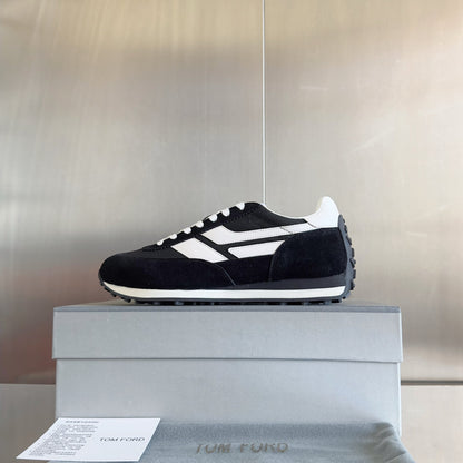 TOM FORD 26S SNEAKERS IN BLACK SUEDE