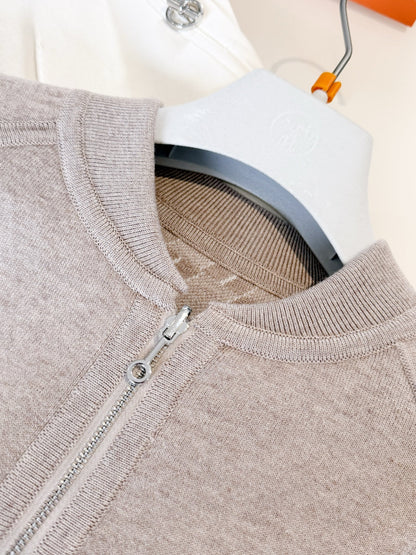 HERMES 25S ZIP-UP KNIT SWEATER 265