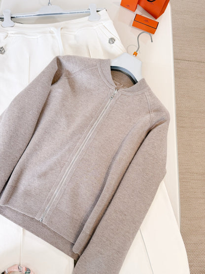 HERMES 25S ZIP-UP KNIT SWEATER 265
