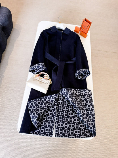 HERMES 25S BELTED CASHMERE PEACOAT 269