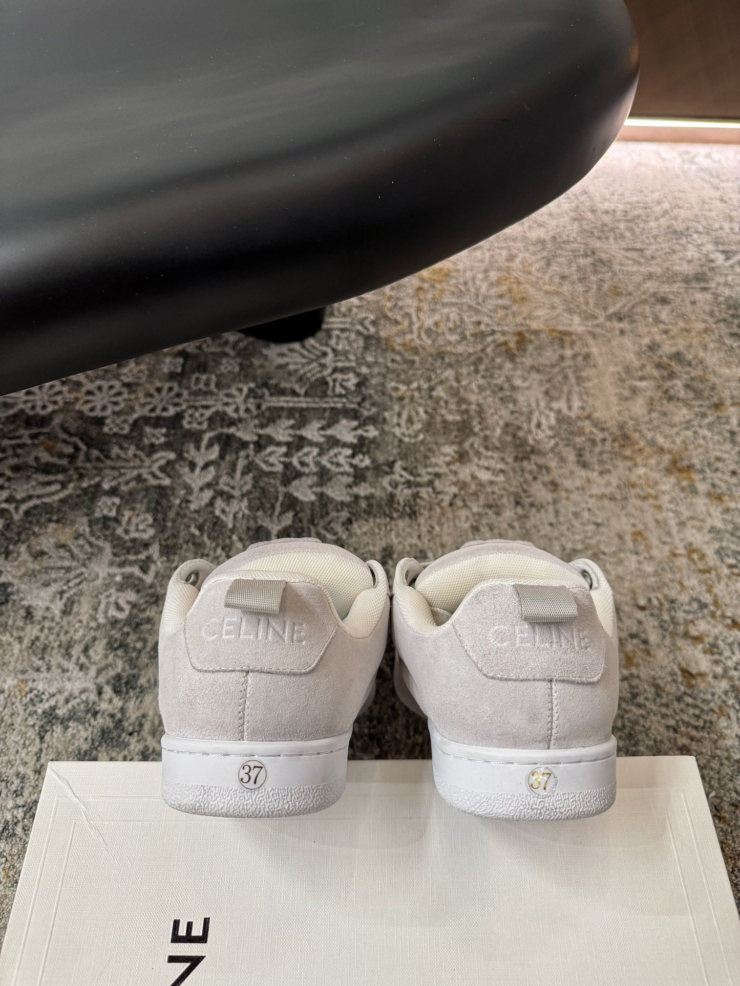 CELINE 26S SNEAKER IN LIGHT GREY SUEDE