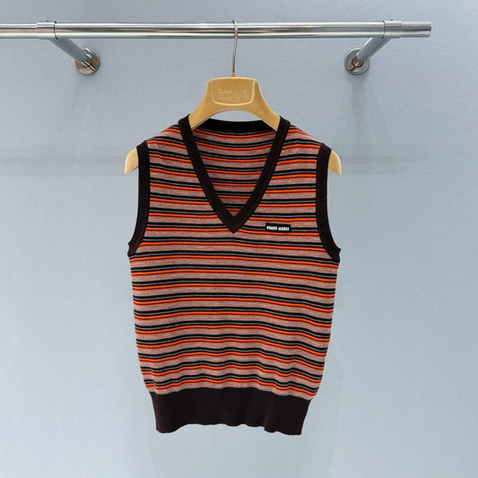 MIUMIU 26S V-NECK KNIT VEST 915