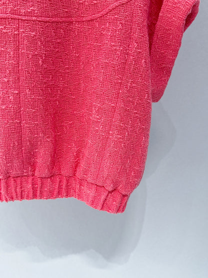 CHANEL 26S SHORT-SLEEVE STAND COLLAR JACKET 889