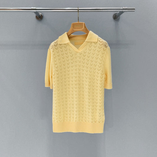 MIUMIU 26S KNITTED POLO SHIRT 882