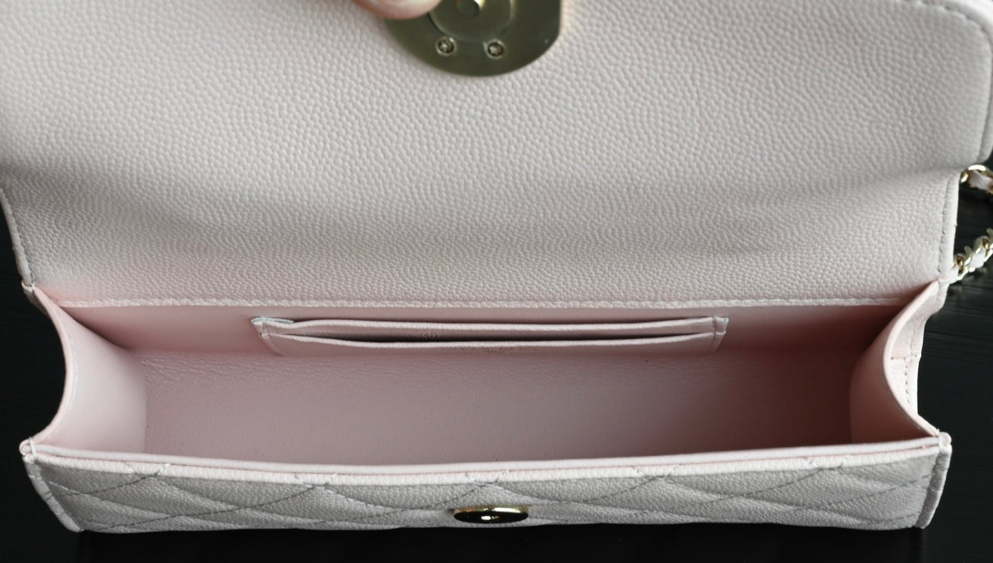 CHANEL 25S KELLY 18 CM IN LIGHT PINK LAMBSKIN
