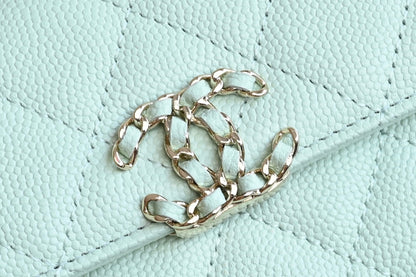 CHANEL 25S KELLY 18 CM IN MINT GREEN LAMBSKIN