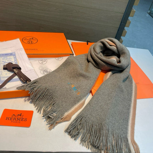 HERMES 25S SCARF 180 IN CASHMERE 989878
