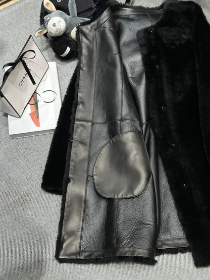 CHANEL 25S SHEEP FUR COAT 505