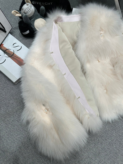 CHANEL 25S FOX FUR JACKET 594