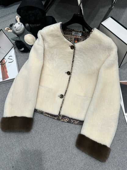 HERMES 25S REVERSIBLE FUR JACKET 473