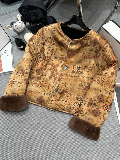 HERMES 25S REVERSIBLE FUR JACKET 474