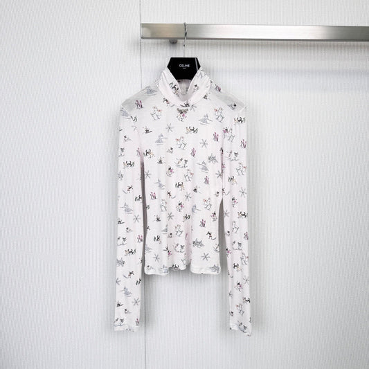 CHANEL 25S PATTERNED TURTLENECK SWEATER 380