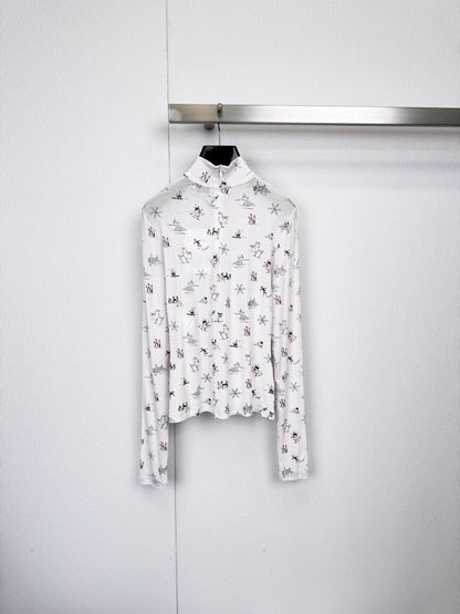 CHANEL 25S PATTERNED TURTLENECK SWEATER 380