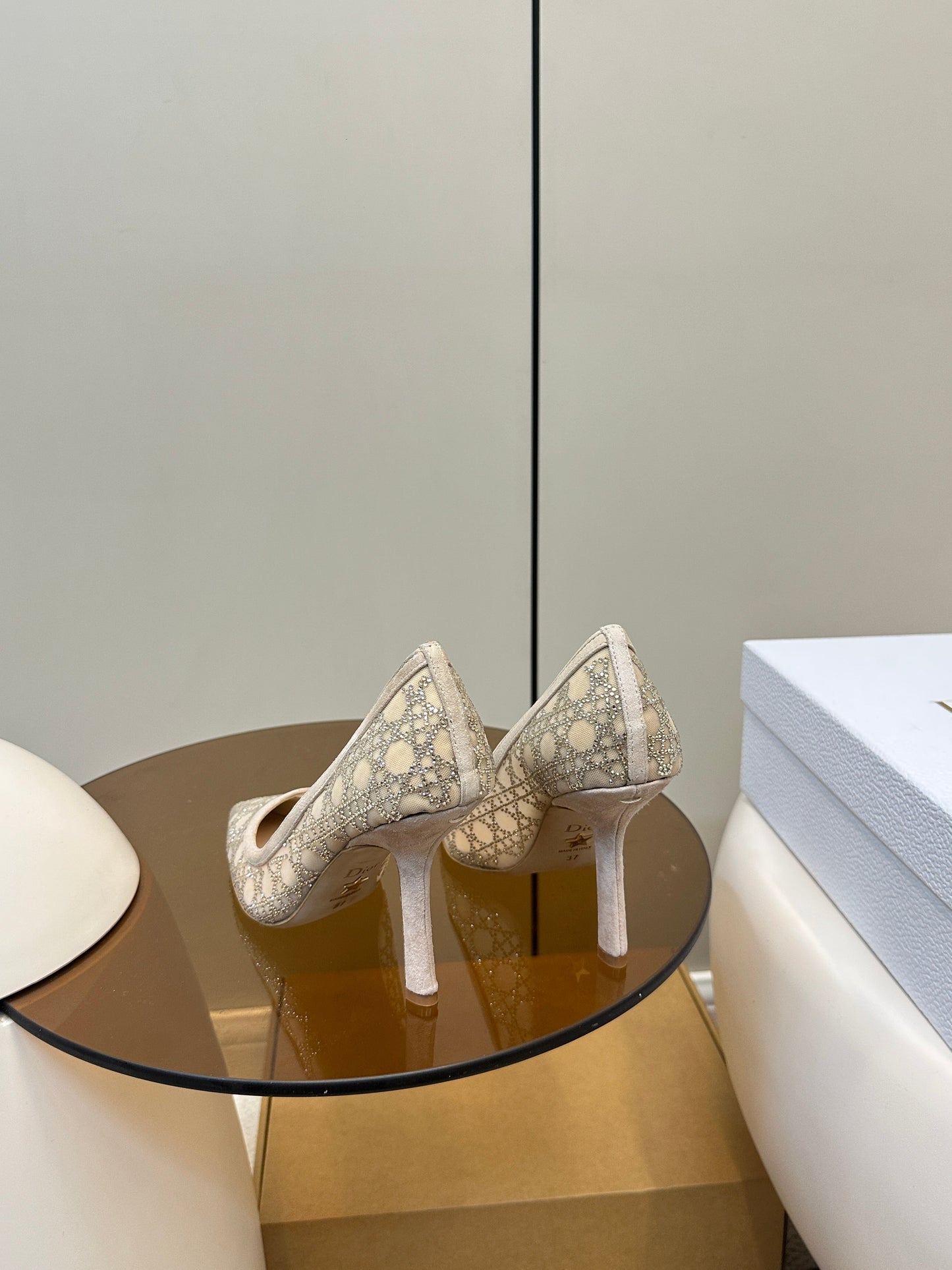 HIGH HEELS PUMP IN CAMEL BEIGE LAMB SUEDE 10 CM