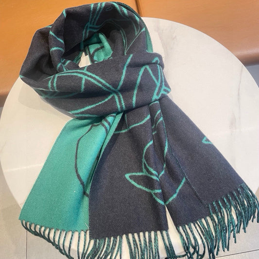 HERMES 25S SCARF 195 IN CASHMERE 989850