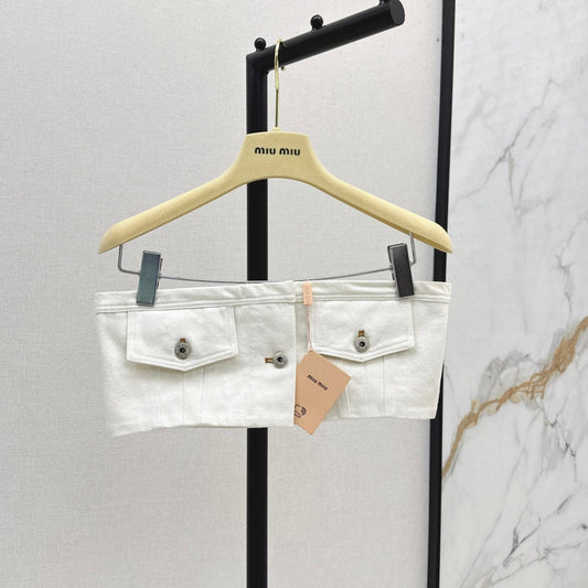 MIUMIU 26S DENIM TUBE TOP 970