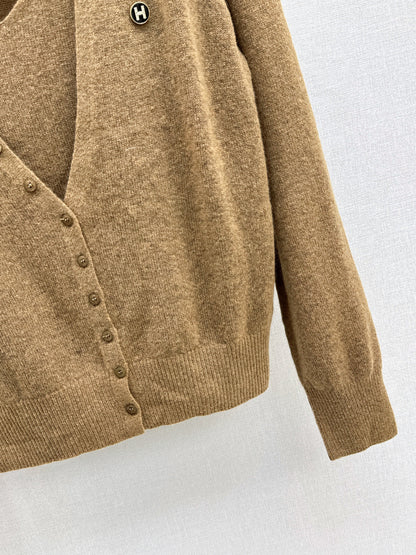 HERMES 25S V-NECK SWEATER 246