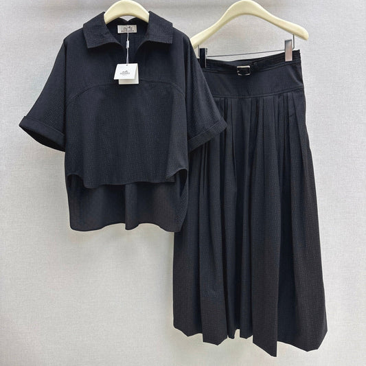 HERMES 26S SHIRT AND SKIRT SET 525