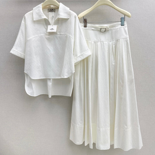 HERMES 26S SHIRT AND SKIRT SET 524