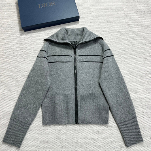 DIOR 26S REVERSIBLE CASHMERE NOTCHED-COLLAR JACKET 975
