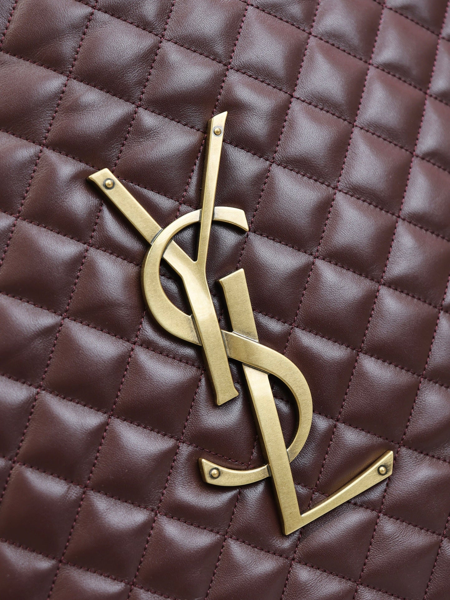 YSL 25S ICARE 27 IN ROUGE CABERNET QUILTED CALFSKIN GOLD HARDWARE