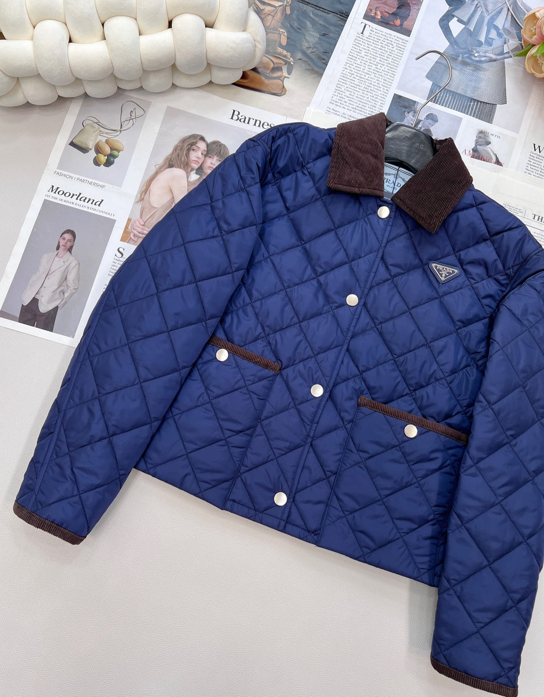 PRADA 25S LIGHTWEIGHT COTTON COLLARED JACKET 367
