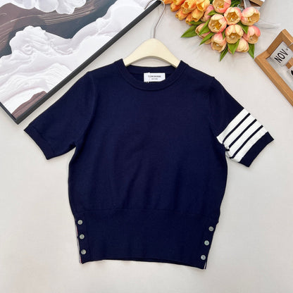 THOM SHORT-SLEEVE KNIT TOP 838133
